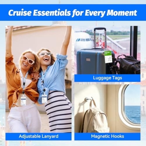 18Pcs Cruise Luggage Tag Holder, Cruise Essentials for All Lines — view 3