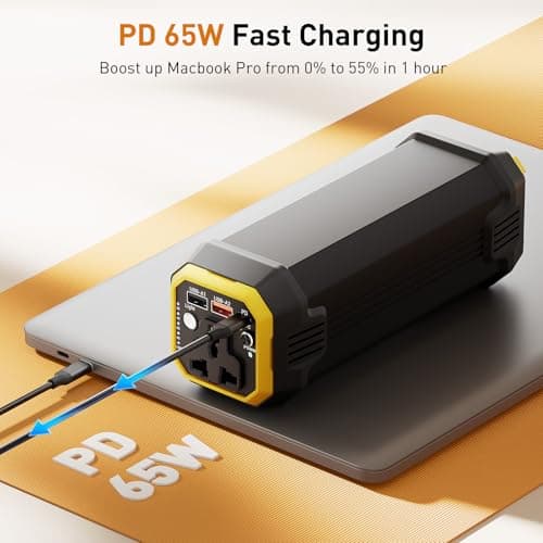 AC Laptop Power Bank, Universal 27000mAh 100W Travel Laptop Charger, PD 65W Dual-Way Fast Charging External Battery Pack for Business Travel Outdoor Camping Home Emergency Outage, P2 — view 2