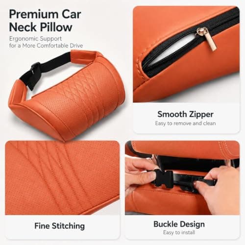 Universal Memory Foam Car Headrest Neck Pillow for Most Cars SUV (C) — view 5