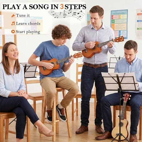 Soprano Ukulele Beginner Kit 21 Inch with Free Online Lesson Fast to Learn — view 2