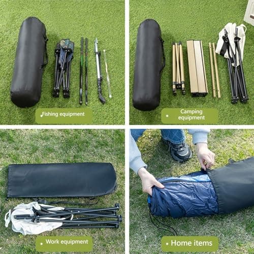Camping Equipment Organizer 420D Nylon Water Resistant Drawstring Storage Pouch with Shoulder Strap for Outdoor Packing Camping Gear Storage Bag Outdoor Organizer Bag Hiking Equipment Fishing Gear — view 5