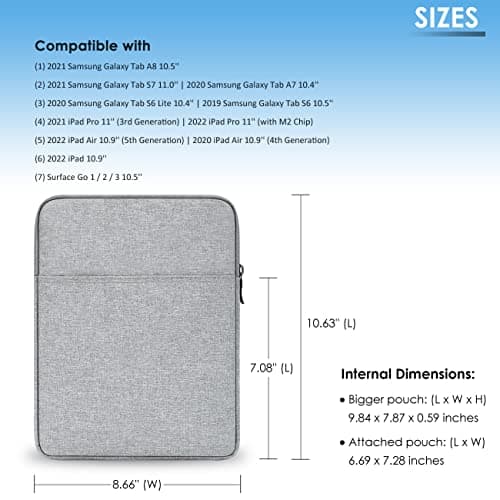 ProElife Tablet Sleeve Case 10''-11'' for iPad Air, iPad Pro & Galaxy Tab — view 2