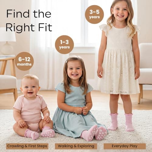 Mother's Choice Organic Cotton Ruffle Baby Socks 6 Pairs Newborn 6-12M — view 5