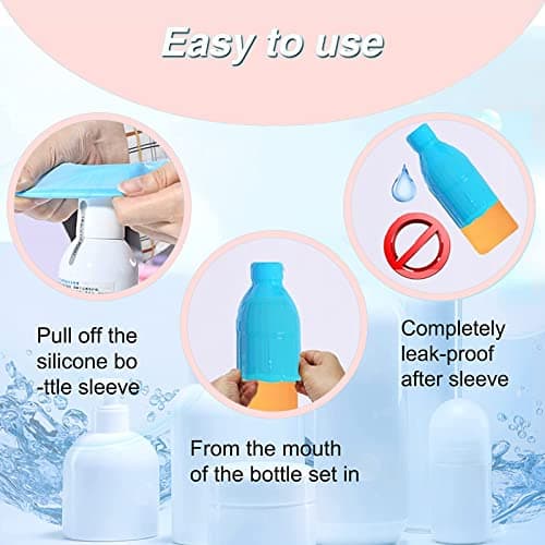 8Pcs Reusable Silione Accessory Elastic Sleeve for Leak Proofing,Silicone Leak Locks for Travel Sized Toiletries Skins,Travel Bag and Carry-on Luggage (Multi-Color) — view 3