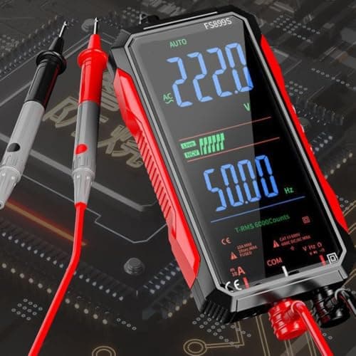 Smart Digital Multimeter Auto Ranging USB Rechargeable AC DC Voltmeter Ohmmeter with NCV Live Wire Detection Backlit LCD Screen for Car for battery Testing Electrical Repair Kit 72x140mm — view 4