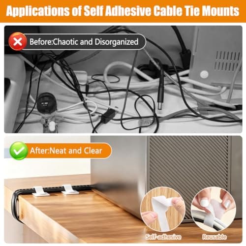 Cable Organiser Box with 10PCS Self Adhesive Cable Ties — view 6