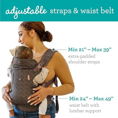 Infantino Flip Advanced 4-in-1 Baby Carrier - Ergonomic, Convertible, Face-in and Face-Out Front and Back Baby Carrier for Newborn to Toddler 3,6-14,5kg, Leopard — view 3
