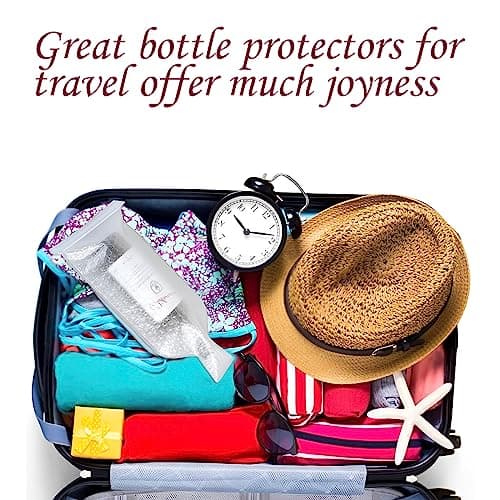 Foribyw Wine Bottle Protector 4pcs Reusable Bubble Cushion Wrap Sleeves Multi-Layered Wine Bottle Bags 18x48cm for Airplane Travel Transport Safety Shipping Boxes Packaging — view 5