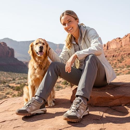 CC-Los Women's Lightweight Breathable Walking Shoes Non-Slip Outdoor Hiking — view 6