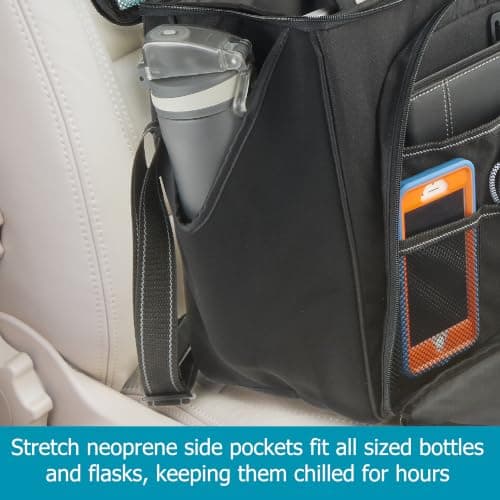 High Road Car Office Organizer - Front Seat Organizer with Desk Supplies Compartment, Laptop Sleeve, 2 Bottle Holders, Storage Cover and Padded Shoulder Strap for Cars, Trucks and Patrol Vehicles — view 4