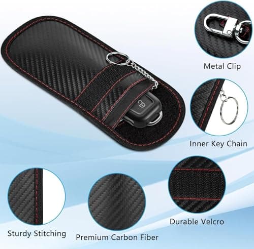 3 Pcs Faraday Pouch for Car Keys, RFID Signal Blocking Key Fob Protector — view 4