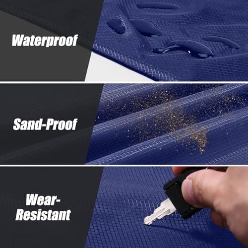 Odoland Picnic Blanket 110 x 160 cm Pocket Blanket Heatproof Sandproof Thin Ground Sheet - Lightweight Foldable Beach Mat for Outdoor Camping, Travel, Hiking, Picnic for 1-2 People — view 4
