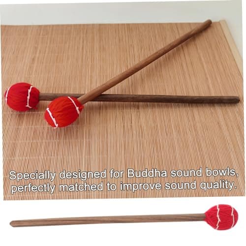 OFFSCH Wooden Singing Bowl Stick with Wool Yarn Head for Quiet Sound and Peaceful Tones, for Yoga and Meditation Sessions, Sturdy Wood Material for Men and Women — view 5