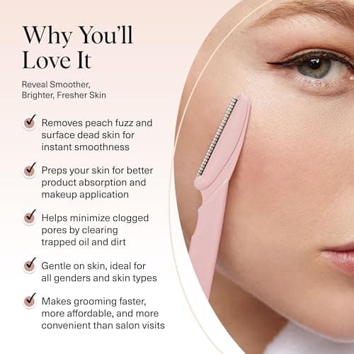 Kitsch Dermaplane Razor for Women Face 12pcs - Blush — view 3
