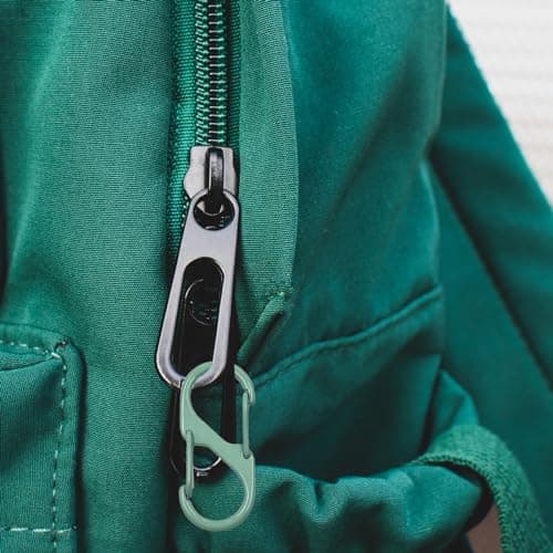 Zipper Lock 12 Pack Colorful Lock Clips,Theft Deterrent Dual Opening Zipper Clips with Quick Disconnect Carabiner for Luggage and Backpacks - Small Carabiner Keyring Clip — view 5