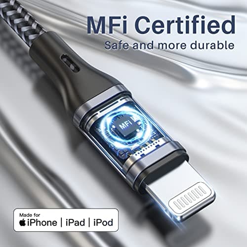 RAVIAD Short iPhone Charger Cable 15CM [MFi Certified] Lightning Cable — view 2