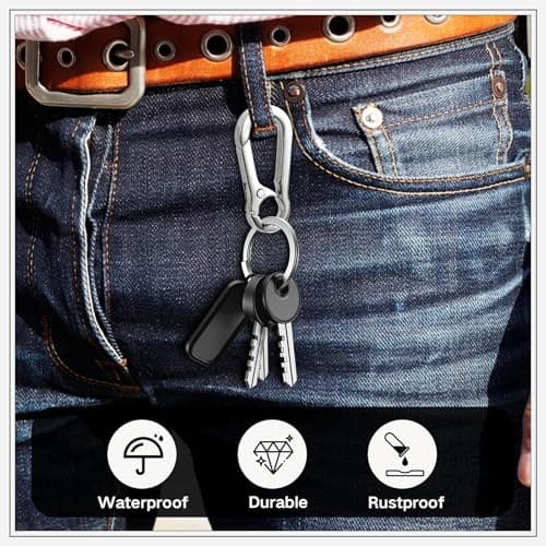 4Pcs Heavy Duty Metal Keychain, Metal Carabiner Keychain Clip — view 4