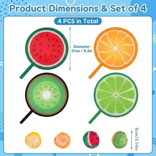 YFHUVB 4 Pcs Pop Up Fan, Hand Fan Folding Set of Fabric Fans, Foldable Manual Handheld Fans, Portable Decorative Accessories with Elegant Patterns for Party, Wedding, Cooling, Outdoor Games — view 2
