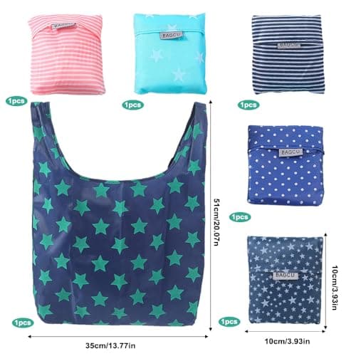 Foldable Shopping Bags, Reusable Shopping Bags Foldable(13.8 X 20 Inches) — view 4