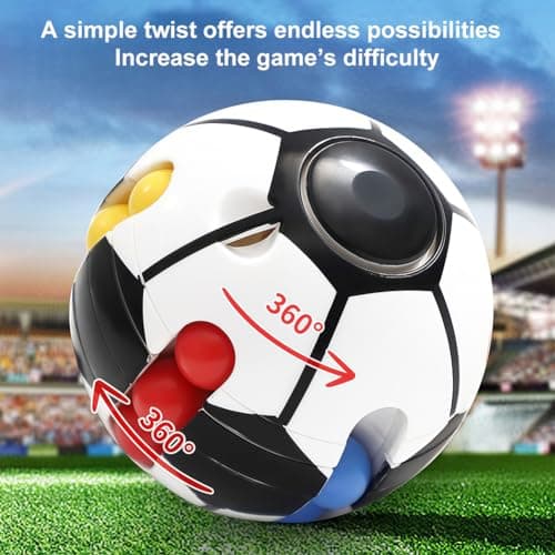 2PCS Puzzle Sport Ball Toys, 3D Brain Teasers and Puzzle Games for Kids and Adults, Intelligence 6cm Small Magic Bead, Adult Relieve Stress,Hand Sport, Fun Travel Toys for Teenage Girls C — view 4