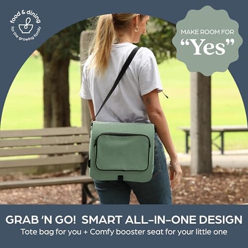 Dreambaby Grab ‘N Go Kids Booster Seat – Portable Travel Toddler High Chair for Dining (6M-3Y) with Storage & Shoulder Strap – Lightweight and Compact — view 5