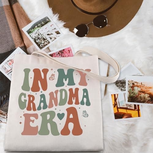 TSOTMO Grandma Gift In My Grandma Era Tote Bag Mother’s Day Gift Grandma To Be Shoulder Bag Grandmother Gift (GRANDMA ERA) — view 3