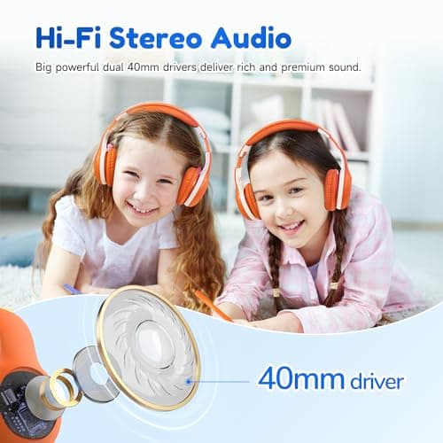 EarFun K2 Kids Headphones Wireless with Mic 45H Playtime, Volume Limit — view 3