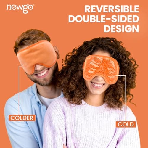 NEWGO Cooling Eye Mask for Puffy Eyes, Reusable Hot Cold Therapy — view 3