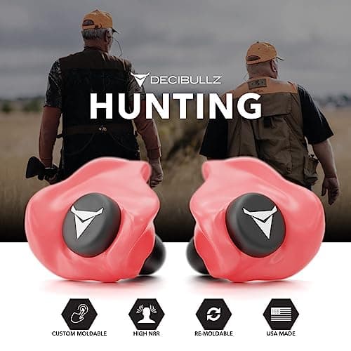Decibullz - Custom Molded Earplugs, 31dB Highest NRR, Comfortable Hearing Protection for Shooting, Travel, Swimming, Work and Concerts (Red) — view 6