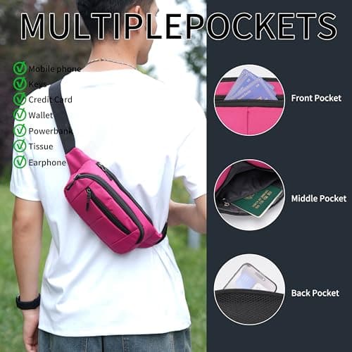 IHIGOGOFA Bumbags Waist Fanny Pack Fashion Bum Bag for Dog Walking Climbing Hiking Travel Cycling Girls Ladies Men Women — view 2