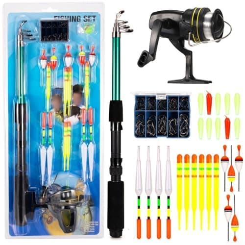 Vasiumic Telescopic Fishing Rod and Reel Combos Kit with Hooks Gear Set for Beginners Adults Travel Fishing Pole Equipment Starter Package Lightweight Collapsible Design — view 4
