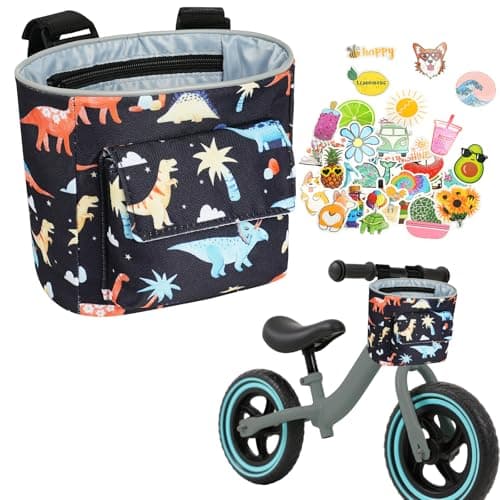 Flintronic Kids Bike Basket, Waterproof Bicycle Handlebar Bag, Detachable Bicycle Basket for Balance Bike