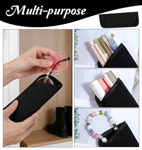 FRCTLNKG 8 Pack Glasses Pouches, Eyeglass Case Soft Fabric Spectacle Pouch — view 2