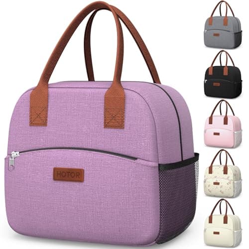 HOTOR Insulated Lunch Bags for Women Men Cooler Lunch Box, Purple
