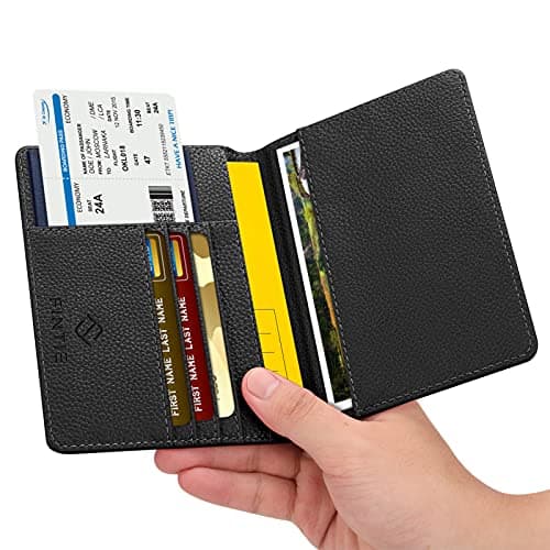 FINTIE Passport Holder Slim Travel Wallet RFID Blocking Card Case — view 3
