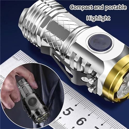 COJJ Three-Eyed Monster Mini Flashlight, Ultra Bright Portable Small LED Flashlight, Super Bright Mini Torch, Rechargeable Flashlights High Lumens Flash Light… — view 4