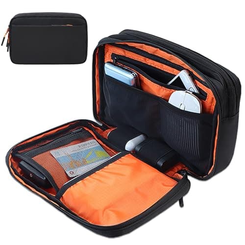 Teskyer Cable Organiser Bag, Travel Essential, 25 x 17 x 8 cm, Black