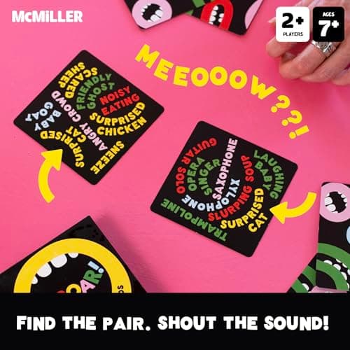 UPROAR! Family Sound-Matching Card Game – Hilarious Fast Game for Kids 7+, Parents & Teens | Easy to Learn, 2–6 Players, 10–20 Min | Travel-Size | Great for Family Game Night & Stocking Fillers — view 2