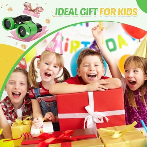 Binoculars for Kids, Kids Binoculars toys for 3 4 5 6 7 8 Years Boys and Girls, Set with Magnifying Glass & Compass - Birthday Gifts Outdoor Toy for Kid Ages 3-8 Toddler Camping (green) — view 3