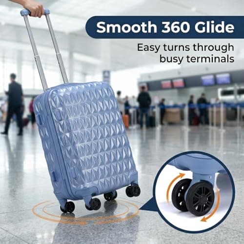 CMY Suitcase 20 Inch Cabin Hard Shell Lightweight ABS Carry-On Luggage — view 5