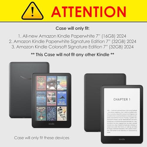 Forefront Cases Case for Amazon Kindle Paperwhite (16 GB) 7" & Paperwhite Signature Edition (32 GB) & Kindle Colorsoft (2024 Models) - Red - Slim, Light & Protective Smart Auto Sleep-Wake Cover — view 4
