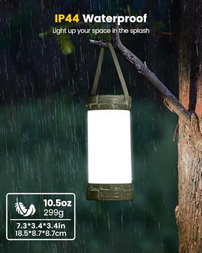 Glocusent 1200LM Camping Light Rechargeable with 135 LEDs USB-C 7 Modes SOS — view 6