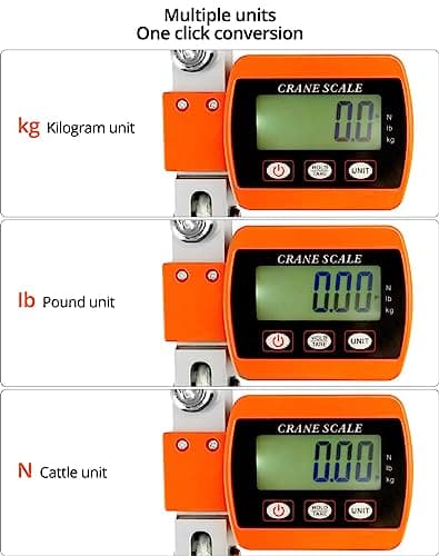 QWORK® Digital Hanging Scale, 500KG / 1102LBS, Aluminum Digital Luggage Scale, For Wharf Weighing, Steel Raw Materials, Fishing — view 4