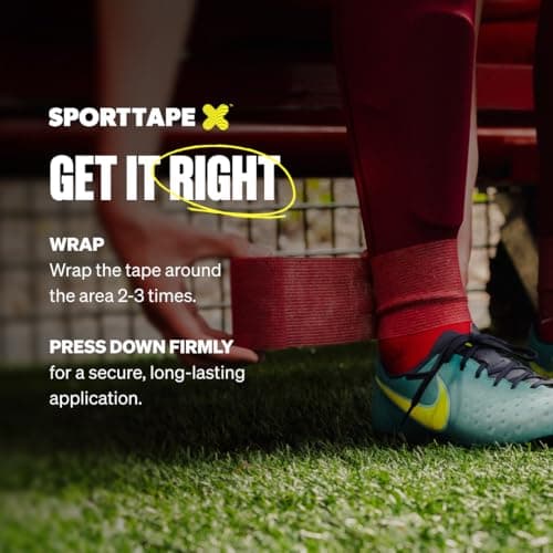 SPORTTAPE Self-Adhesive Cohesive Bandage, 7.5cm x 4.5m, Maroon Single Roll — view 5