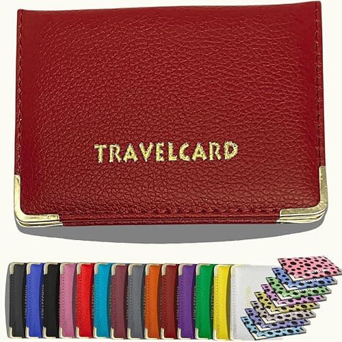 HITHIKA - New Leather Oyster Travel Card Bus Pass Holder Wallet Rail Card Cover CASE (Maroon)