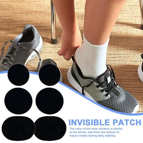 Shoe Patch Vamp Repair Sticker, Sticky Shoes Insoles Heel Protector, Heel Hole Repair Patches, 6 Pieces, Breathable, Toeburst Prevention Design, Multi-Purpose for Clothes Andgear — view 3