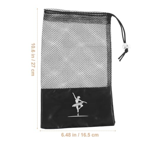 TOPPERFUN Dance Shoe Bag Drawstring Shoe Organizer Mesh Storage Pouch — view 5