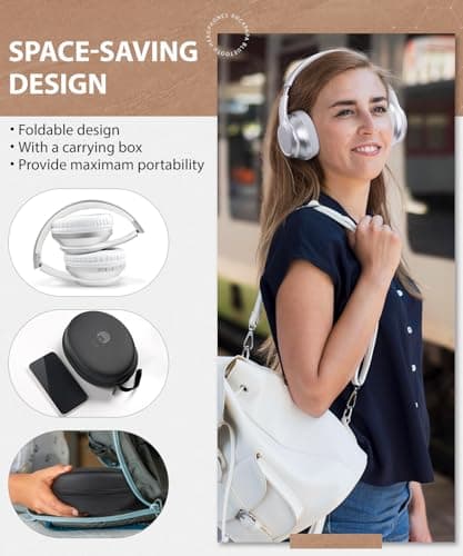 Rockpapa E8 Kids Headphones Wireless/Wired with 25H Playtime for School — view 4