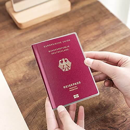 ANDSHUAI Pack of 2 Clear Passport Cover,Waterproof Passport Protector,Secure Fit Frosted PVC Holder Passport Sleeve,Anti Scratches Durable Dustproof Protection,Travel Essentials,131 * 188mm — view 6
