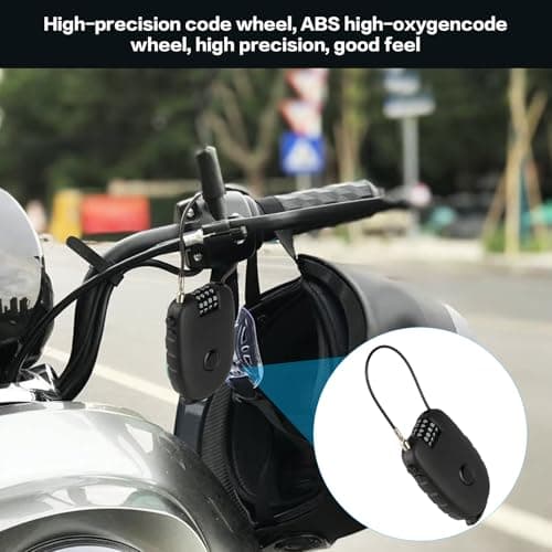 Cable Lock with 4-Digit Combination, 130cm Retractable Cable — view 5